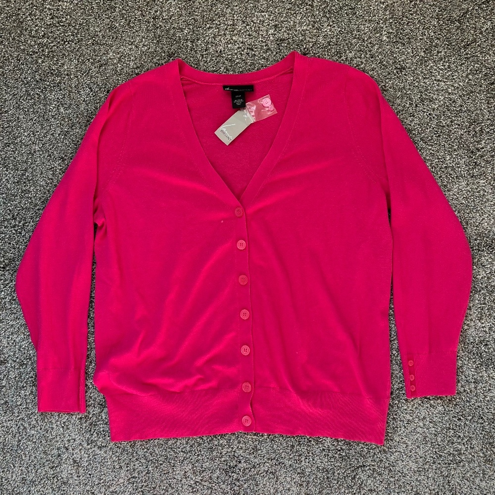 Lane Bryant Pink Button Down Sweater, Women’s Plus Size 22/24, New with tags